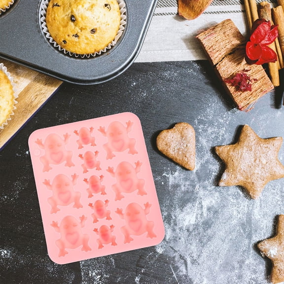 BESTYASH 2-Pack Frog Silicone Molds for Chocolate Candy Making Non-Stick Baking Tools and Cake Decorations