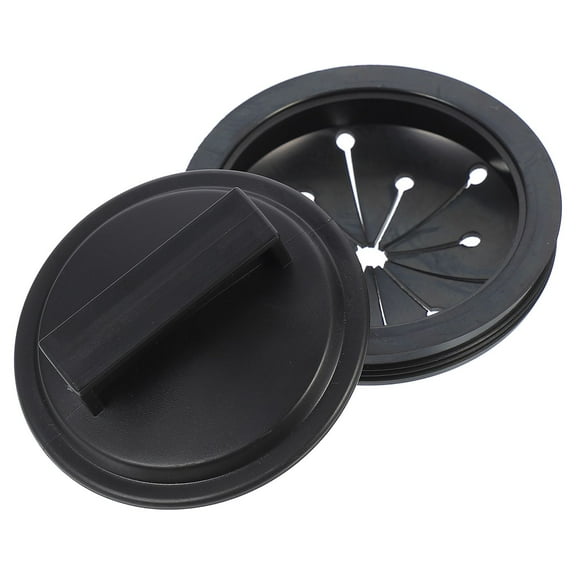 BESTYASH 2Pcs Garbage Disposal Baffle Black ABS Reduce Noise Kitchen Use