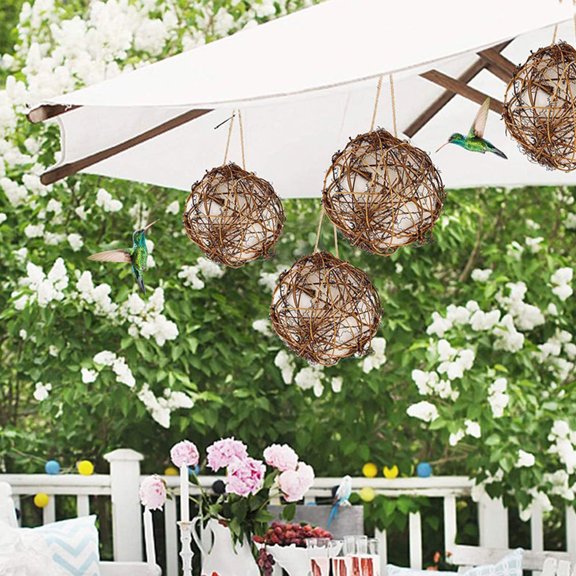 BESTYASH 2Pcs Garden Hummingbird Nesting Material Durable Cotton Filling Balls for Outdoor Decor