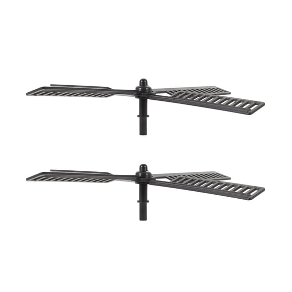BESTYASH 2Pcs Garden Windmill Head Replacement Parts Black Plastic Blades Waterproof for Yard Decor