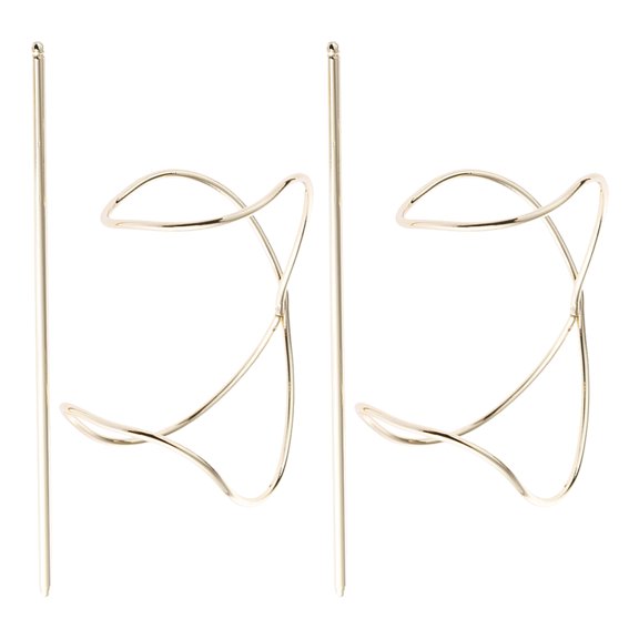 BESTYASH 2Pcs Gold Metal Hair Pins Elegant Hair Slide Clips for Secure Vintage Updo Hairstyles