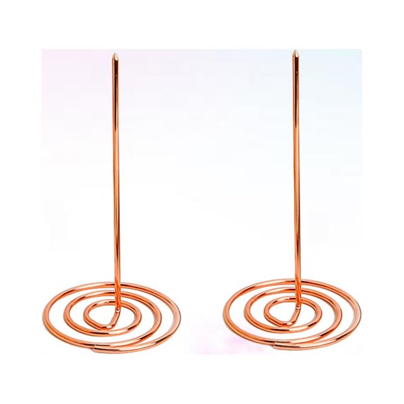 BESTYASH 2Pcs Golden Metal Menu Summons Fork Restaurant Bill Holder Receipt Needle Folder for Office