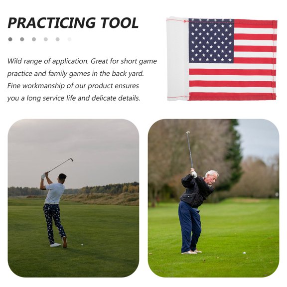 BESTYASH 2Pcs Golf Flag Set for Yard High Visibility Usa Design Weather Resistant for Putting and Training