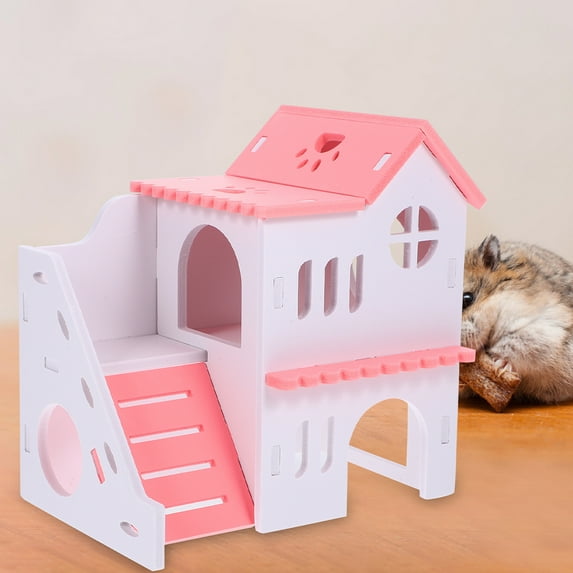 Picture of BESTYASH 2Pcs Hamster Hideaway Villa with Ramp PVC for Small Pet ...