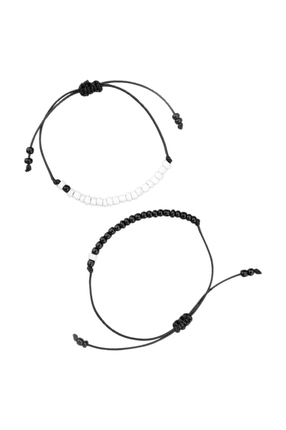 2Pcs Handmade String Bracelets for Couples Assorted Colors Durable Wrist Decoration