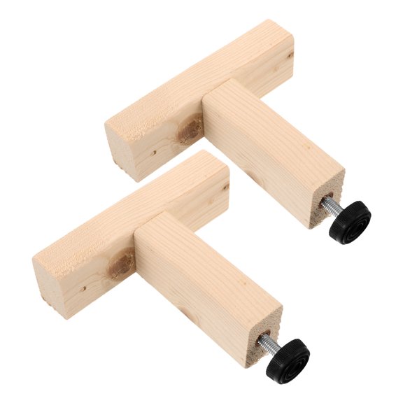 BESTYASH 2Pcs Heavy Duty Adjustable Wooden Bed Support Legs for Bed Frame Stability and Protection