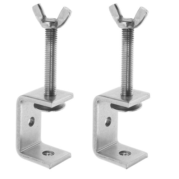 BESTYASH 2Pcs Heavy Duty C Shaped Clamp Silver For Woodworking Material Fixing
