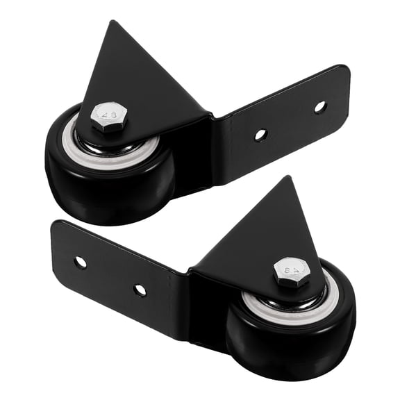 BESTYASH 2Pcs Heavy Duty Caster Wheels for Workbench and Furniture with Smooth Steering Black Finish