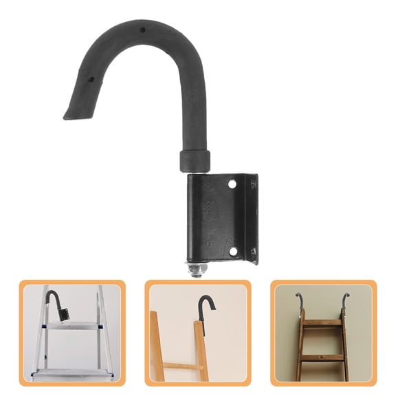 BESTYASH Set of 2 Heavy Duty Iron Ladder Hooks for Garage Wall and Roof Ladder Stability and Secure Storage