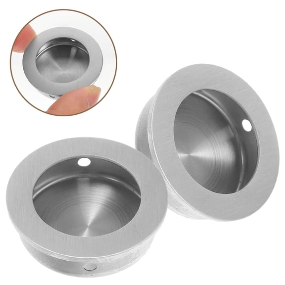 BESTYASH 2-Pack Hidden Pocket Door Handles with Recessed Design for Cabinets, Furniture, and Home Improvement