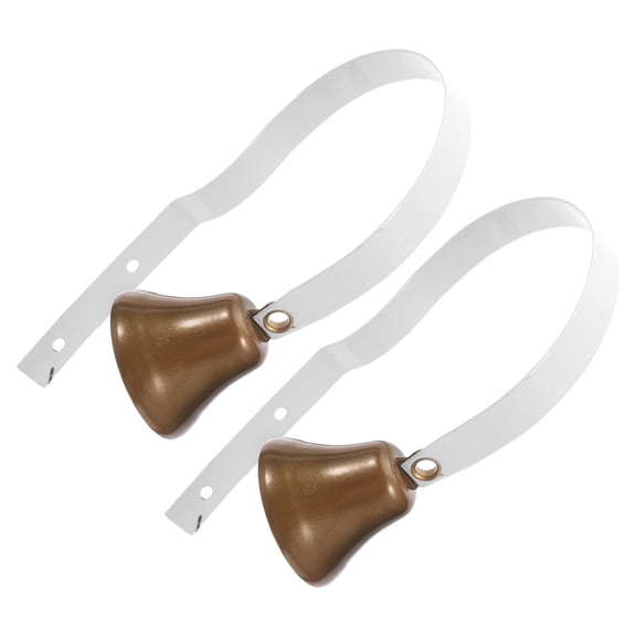 BESTYASH 2-Pack Cast Metal Dog Doorbells White Hanging Bells with Clear Sound for Puppy Training and Home Use
