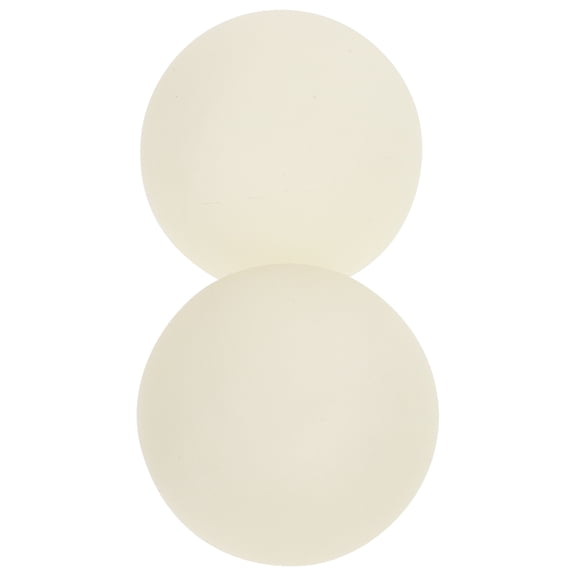 BESTYASH 2-Pack Beige PVC Ice Hockey Practice Pucks with Low Friction Glide for Roller Hockey Training