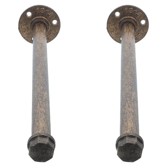 BESTYASH 2Pcs Industrial Pipe Clothes Rack Corner Wall Mount Golden Rustic Garment