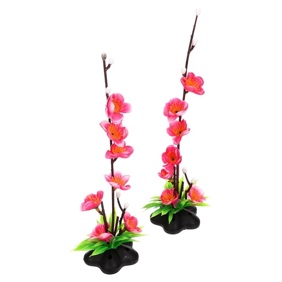 BESTYASH 2Pcs Japanese Sashimi Decor Pink Plastic Flower Shape Food Decoration for Dining Gathering