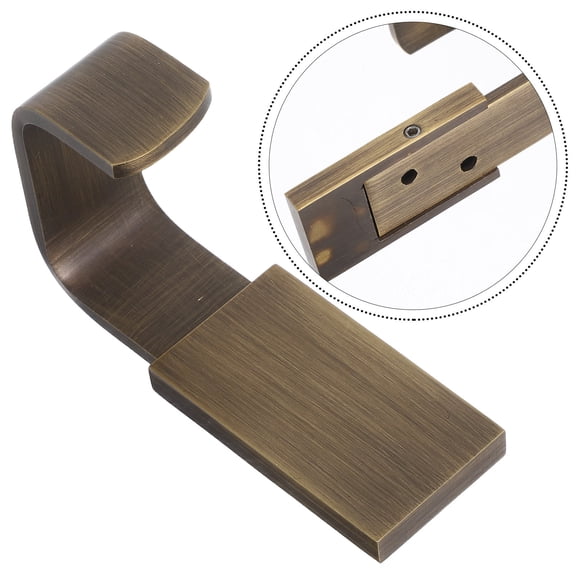 BESTYASH 2Pcs Golden Brass Coat Hanger Hooks Rustic Vintage Style Wall Mounted Towel Holder