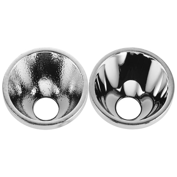 BESTYASH 2Pcs LED Light Reflector Accessory Plated Silver Aluminum Flashlight Reflector Cup Replacement Part