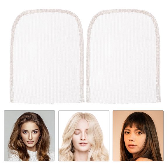 BESTYASH 2Pcs Lace Net for Wig Making Brown Soft Comfortable Frontal Lace Closure for DIY Use
