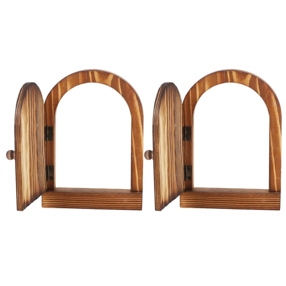 BESTYASH 2Pcs Light Brown Wooden Fairy Door Outlet Cover Decorative Switch Guard for Wall Protection