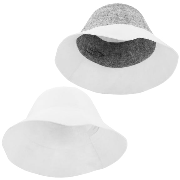 BESTYASH 2Pcs Sauna Cap for Women Modern Multi Polyester Hair Protection At Home Sauna and Spa