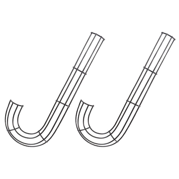 BESTYASH 2-Pack Metal Candy Cane Wreath Frames, Solid Iron Wire for Indoor and Outdoor Holiday Decoration