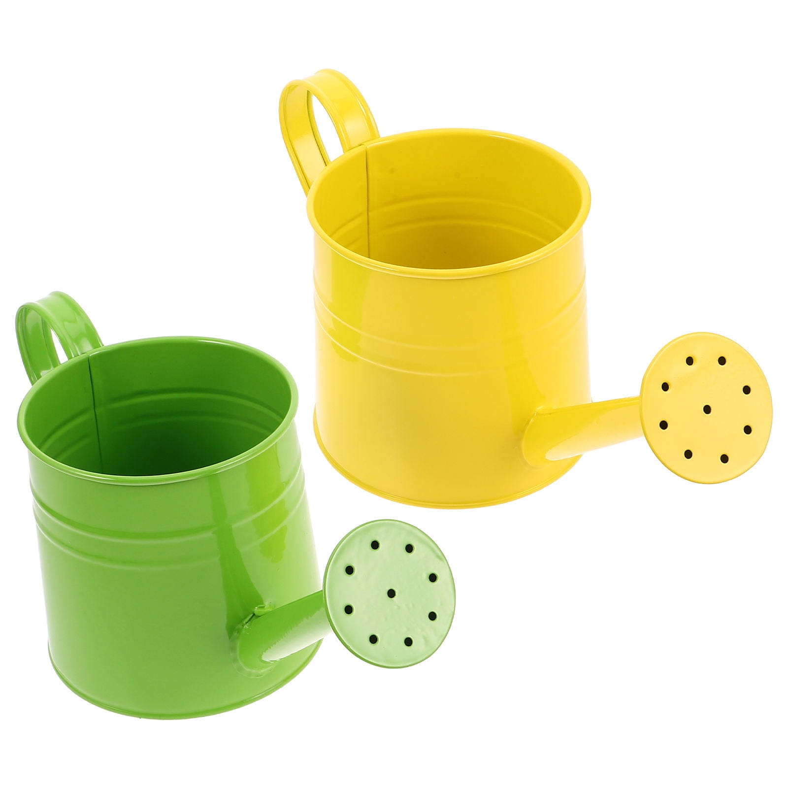 BESTYASH 2-Pack Metal Watering Cans for Garden, Assorted Colors, Outdoor Floral and Plant Care Tools