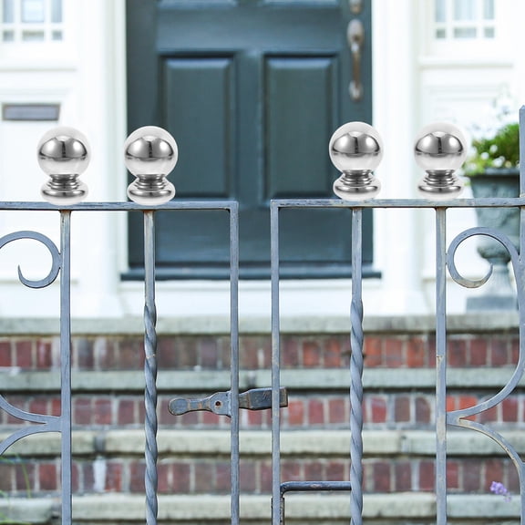 BESTYASH 2Pcs Easy Install Stainless Steel Decorative Post Caps for Staircase Baluster and Fence Topper