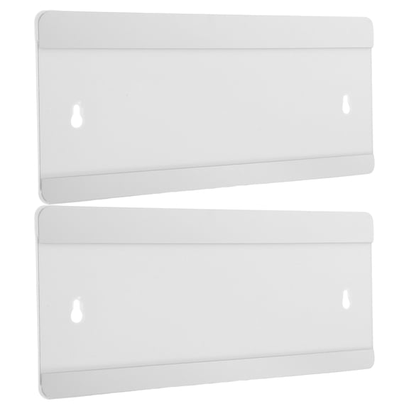 BESTYASH 2Pcs Metal Office Door Sign Plates in Plated Silver with Replaceable Letter Inserts for Wall Mount