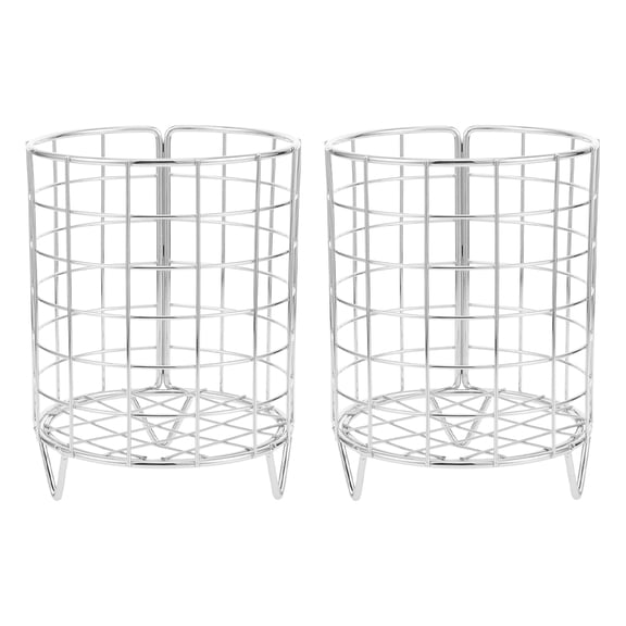 BESTYASH 2Pcs Iron Bunny Feeder Silver Metal Rack for Rabbits Guinea Pigs Durable Holder