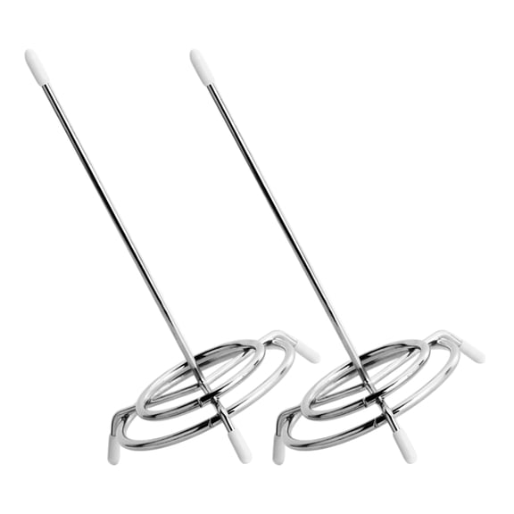 BESTYASH 2Pcs Plated Silver Metal Check Holder with Round Base for Efficient Receipt and Invoice Organization