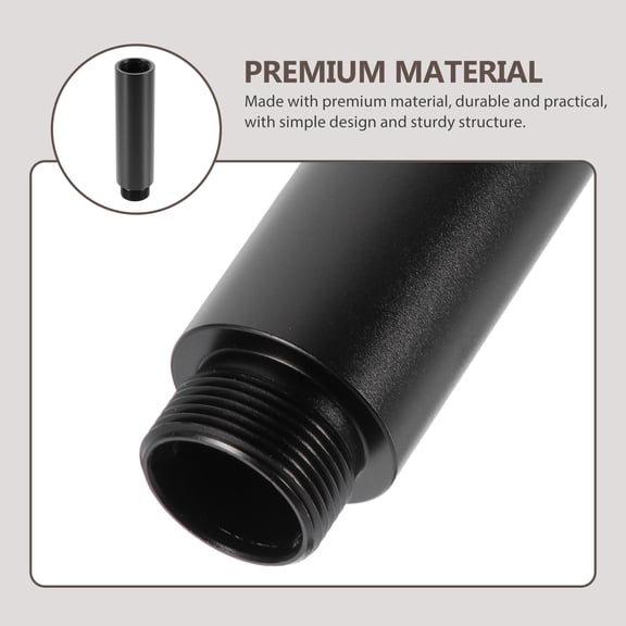 BESTYASH 2Pcs Mic Stand Extension Rods Black Aluminum Alloy Extension Tubes for Microphone Holder Support