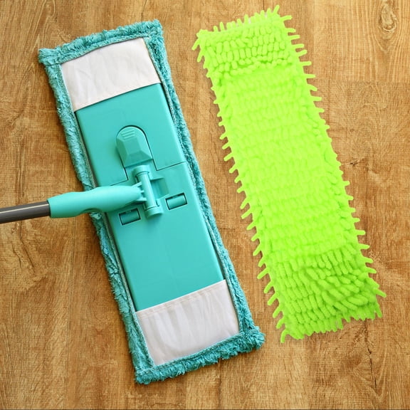 BESTYASH 2Pcs Mop Cloth Green Soft Durable Replacement for Home Cleaning Floors Windows and Corners