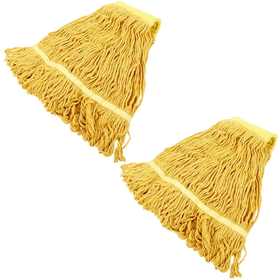 BESTYASH 2Pcs Mop Replace Head Cotton Yarn Mop Replacement for Home Use Yellow