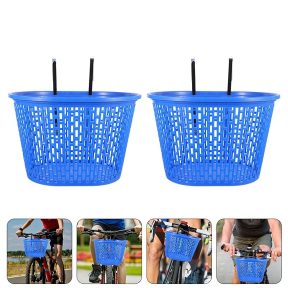 BESTYASH 2Pcs Mountain Bike Front Basket Plastic with Easy Install for Outdoor Cycling Convenience