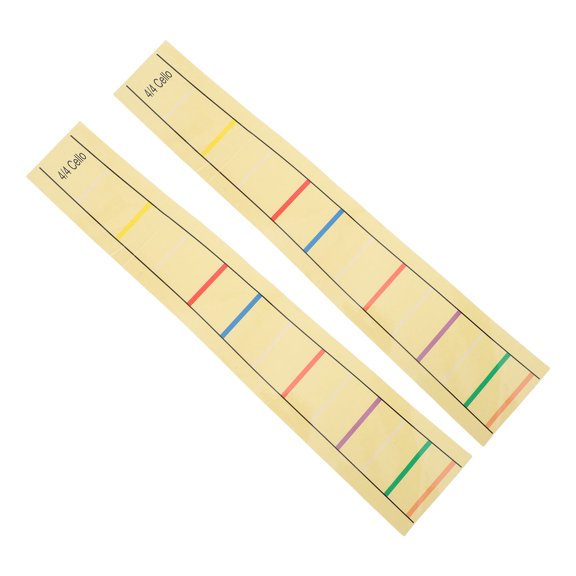 BESTYASH 2Pcs Multi Color Cello Fingerboard Stickers PVC Removable Note Labels for Beginner Intonation Guide
