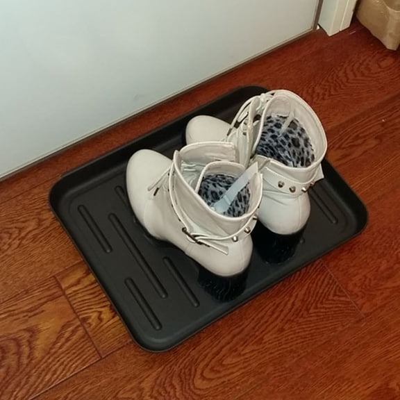 BESTYASH 2-Pack Multi-Use Plastic Boot Tray for Entryway and Hallway with Raised Edges to Contain Dirt, Water, and Mud