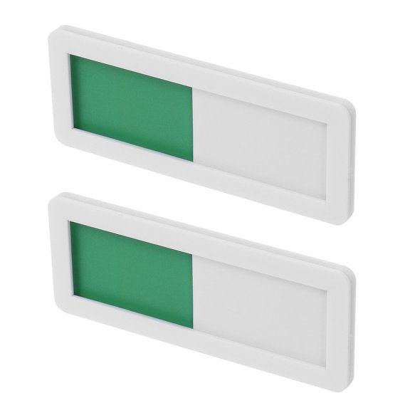 BESTYASH 2Pcs Office Privacy Sign Slider Indicator with Red Green Acrylic Slide for Conference Rooms