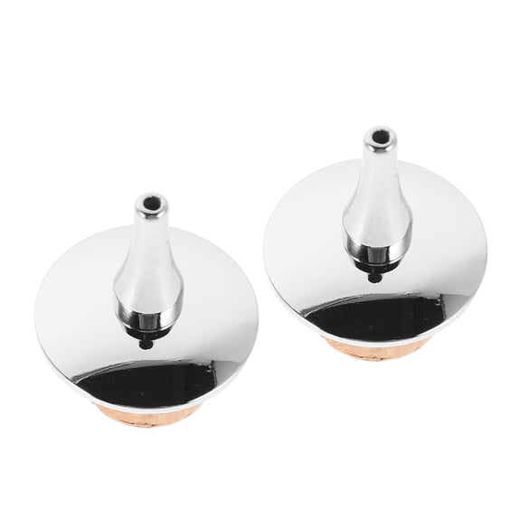 BESTYASH 2Pcs Plated Silver Bottle Pourers with Natural Cork Stoppers for Home Beverage Sealing