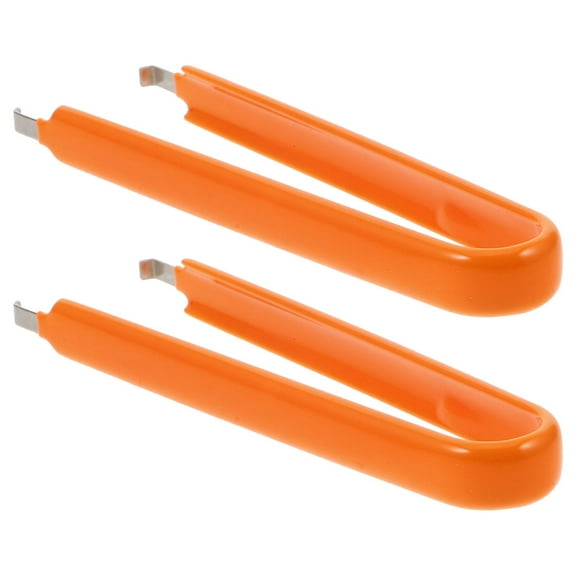 BESTYASH 2Pcs Orange Car Fuse Puller Tool Steel Multifunctional Automotive Fuse Removal and Installation