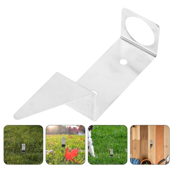 BESTYASH 2Pcs Outdoor Rain Gauge Stand with Stable Ground Support and Stainless Steel Fence Mount Bracket