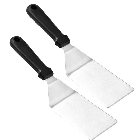 BESTYASH 2Pcs Pancake Turner Stainless Steel Scraper Cooking Spatulas with High Temperature Resistant Handles