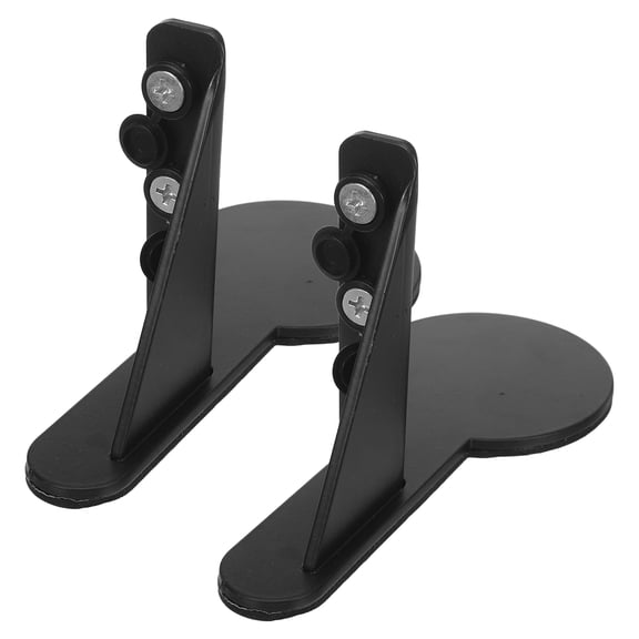 BESTYASH 2-Pack Black Metal Pegboard Desk Brackets, Heavy Duty Vertical Storage Holders for Office and Home Organization
