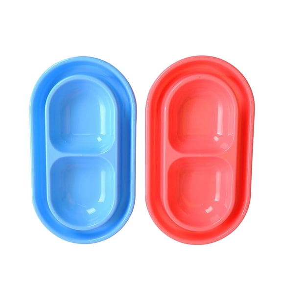BESTYASH 2Pcs Pet Feeding Bowl Dog Food Feeder Simple Design Decorative Assorted Colors