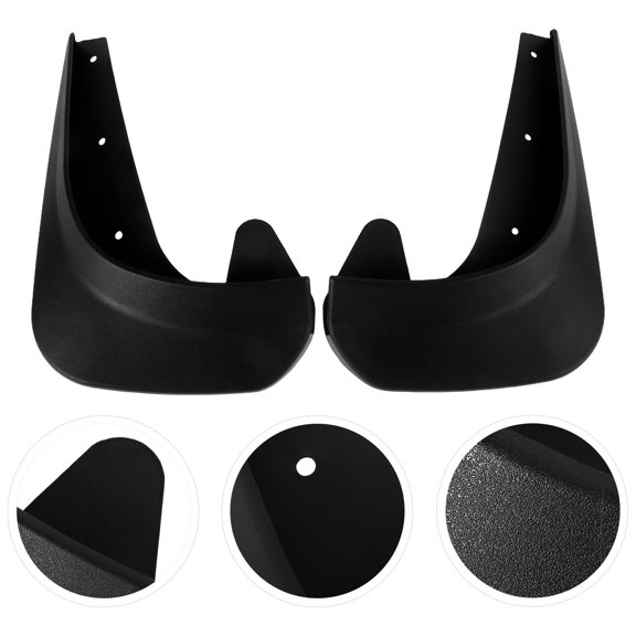 BESTYASH 2Pcs Pickup Accessories Plastic Pickup Mud Guards For Outdoor Driving In Black