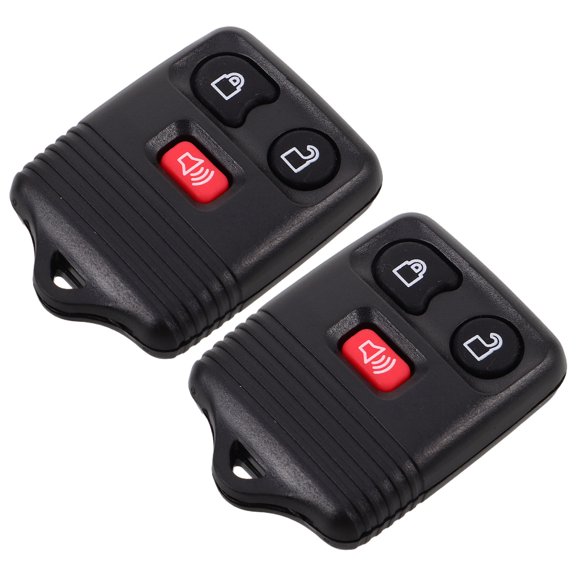 BESTYASH 2Pcs Plastic Car Key Fob Replacement Black with 3 Button Keyless Entry