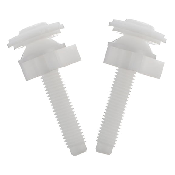 BESTYASH 2-Pack White Plastic Toilet Lid Screws Replacement Kit, and Lightweight Hardware