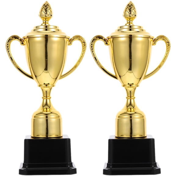 BESTYASH 2Pcs Plastic Trophy Competition Winner Award Trophy for Party Decor and Celebration