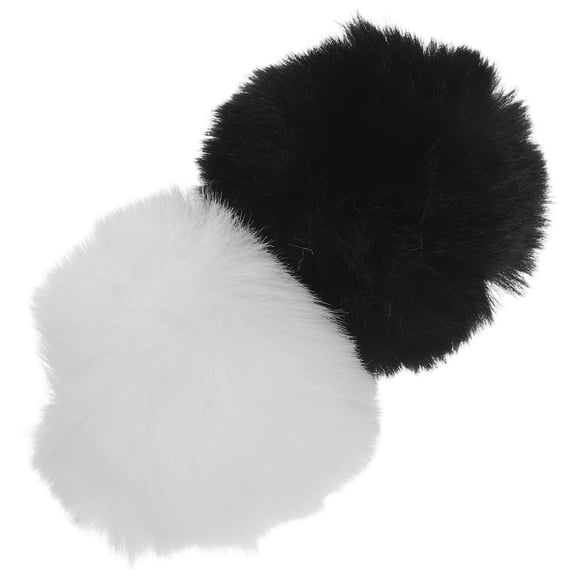 BESTYASH 2-Piece Plush Black Tail Costume Accessory, Easy to Install for Cosplay, Party, Dress Up