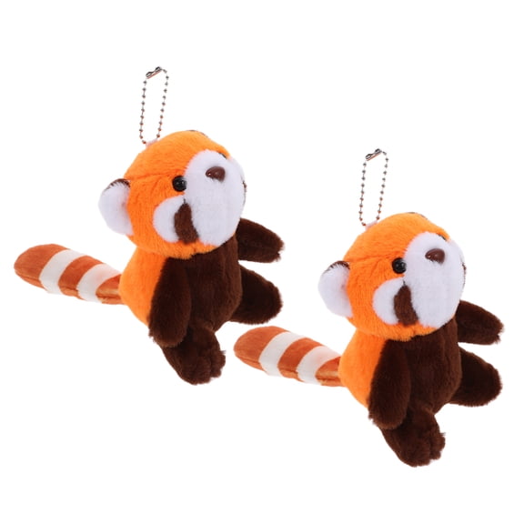 BESTYASH 2Pcs Plush Raccoon Keychains Bag Ornaments Fluffy Soft Animal Pendant Accessories for Backpack Decor