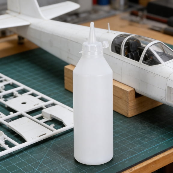 BESTYASH 2Pcs Polyethylene Squeeze Bottles White for Liquid Storage and Craft Use