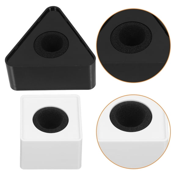 BESTYASH 2Pcs Portable ABS Injection Molding Microphone Logo Flags Triangle Shape for Interview Microphones